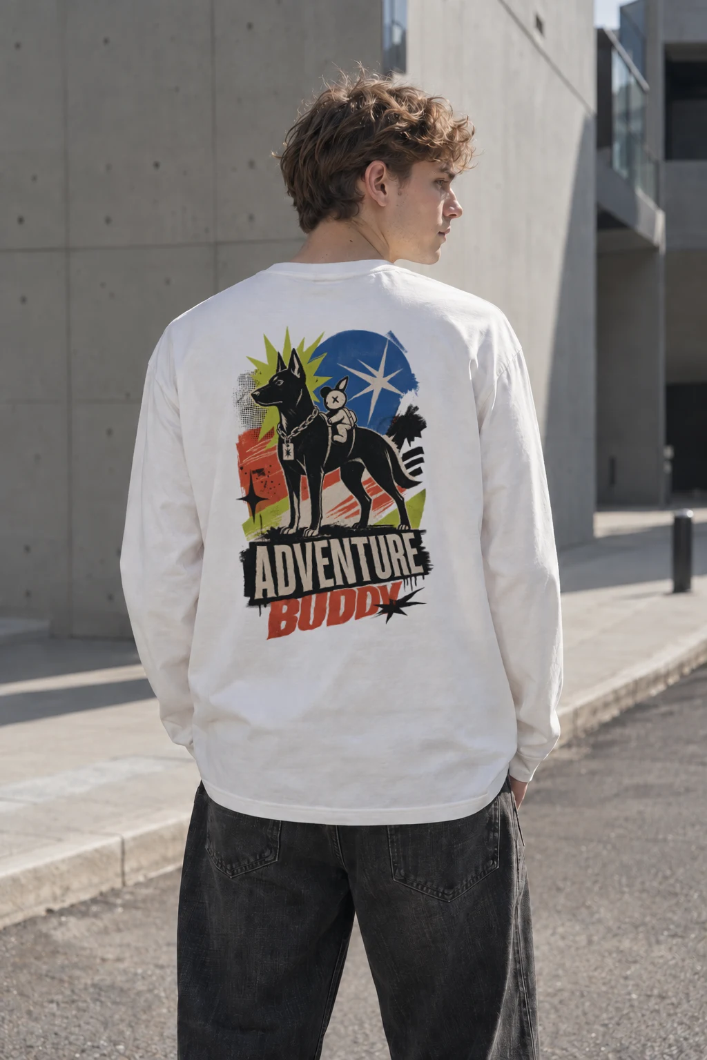 "Adventure Buddy" Unisex Longsleeve T-shirt | Gildan 2400