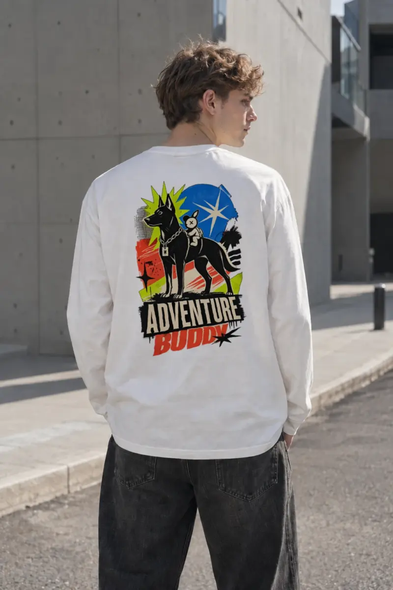 "Adventure Buddy" Unisex Longsleeve T-shirt | Gildan 2400
