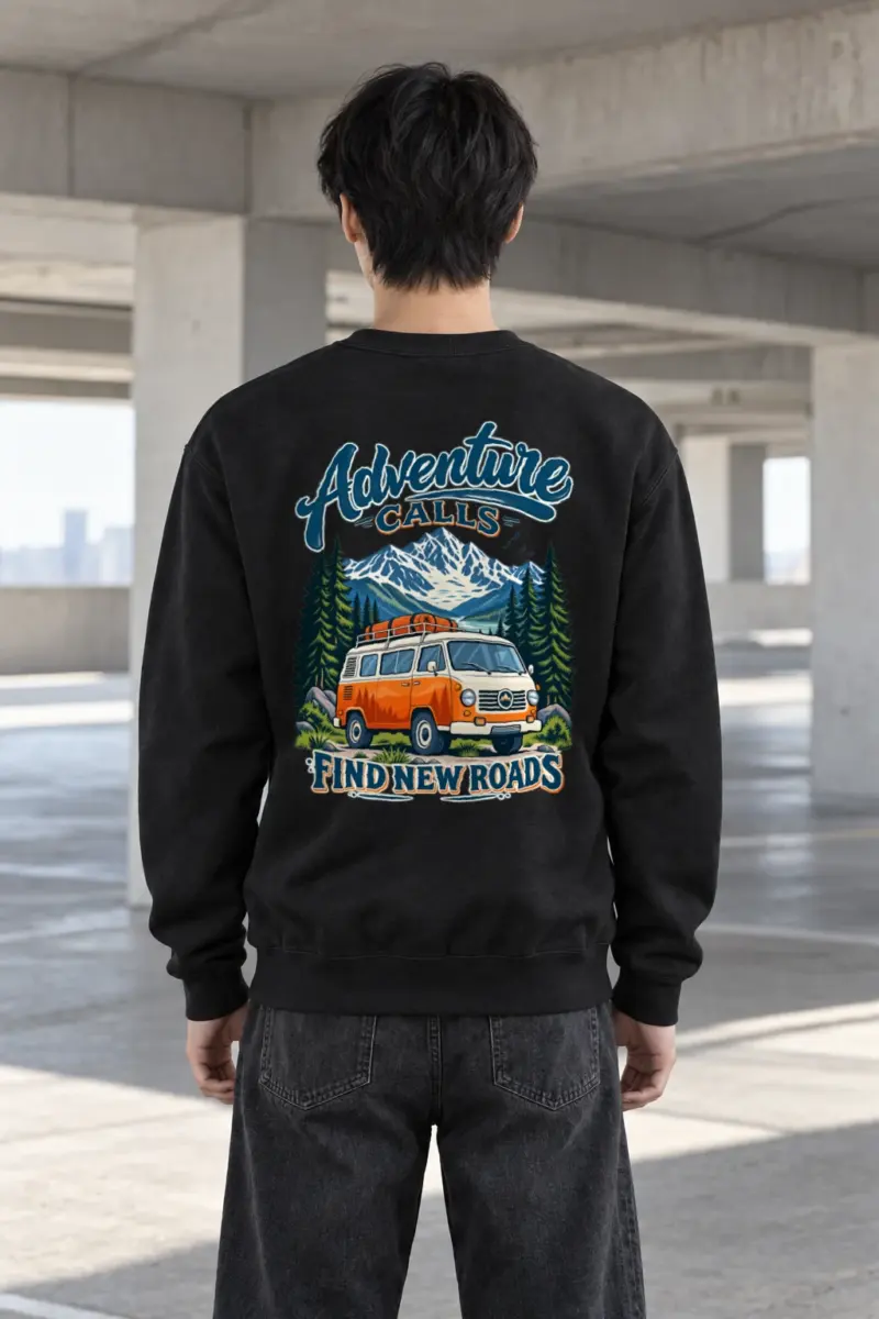 "Adventure Calls" Heavy Blend Unisex Crewneck Sweatshirt | Gildan 18000