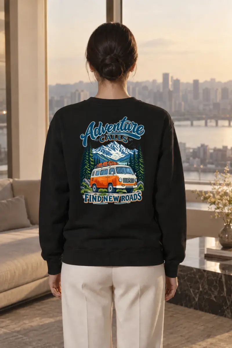"Adventure Calls" Heavy Blend Unisex Crewneck Sweatshirt | Gildan 18000
