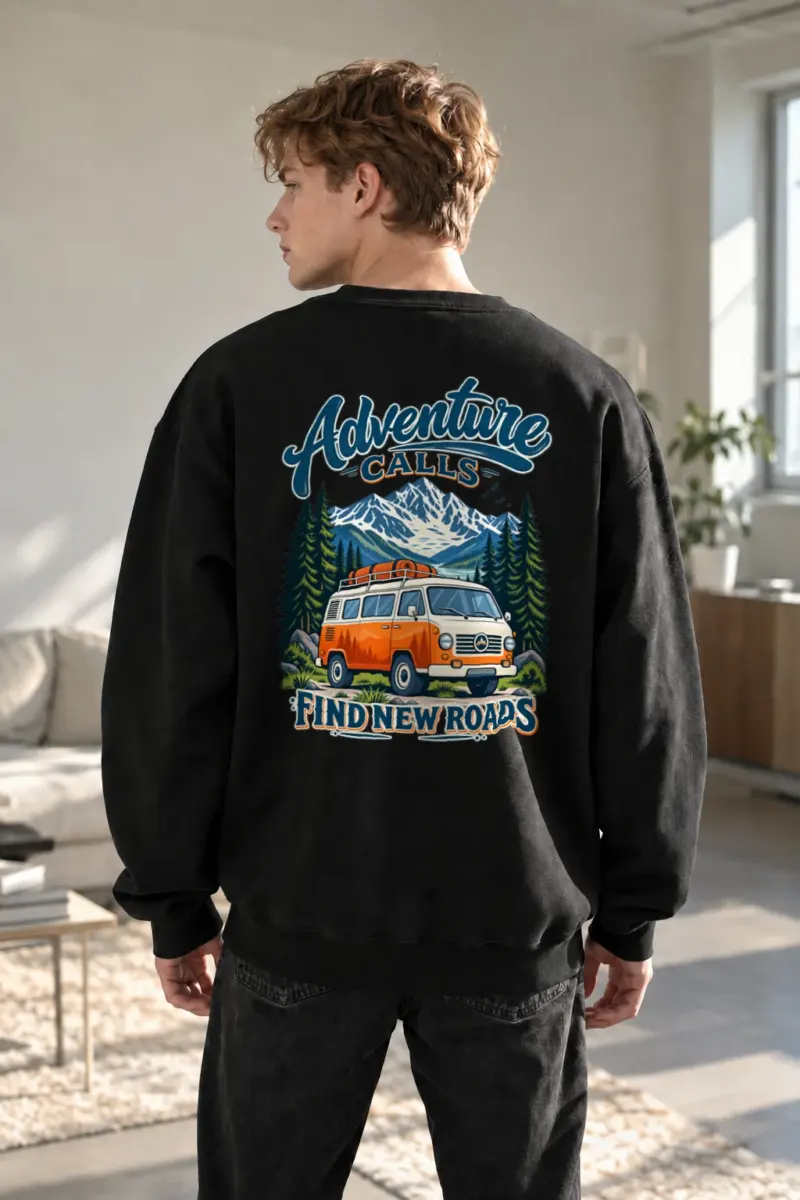 "Adventure Calls" Heavy Blend Unisex Crewneck Sweatshirt | Gildan 18000