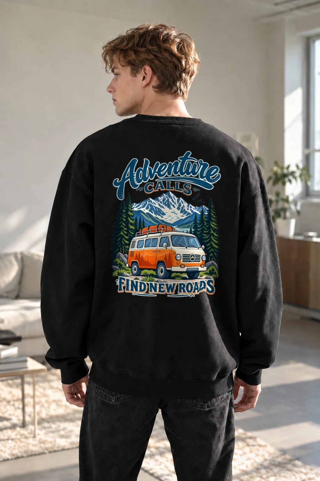"Adventure Calls" Heavy Blend Unisex Crewneck Sweatshirt | Gildan 18000