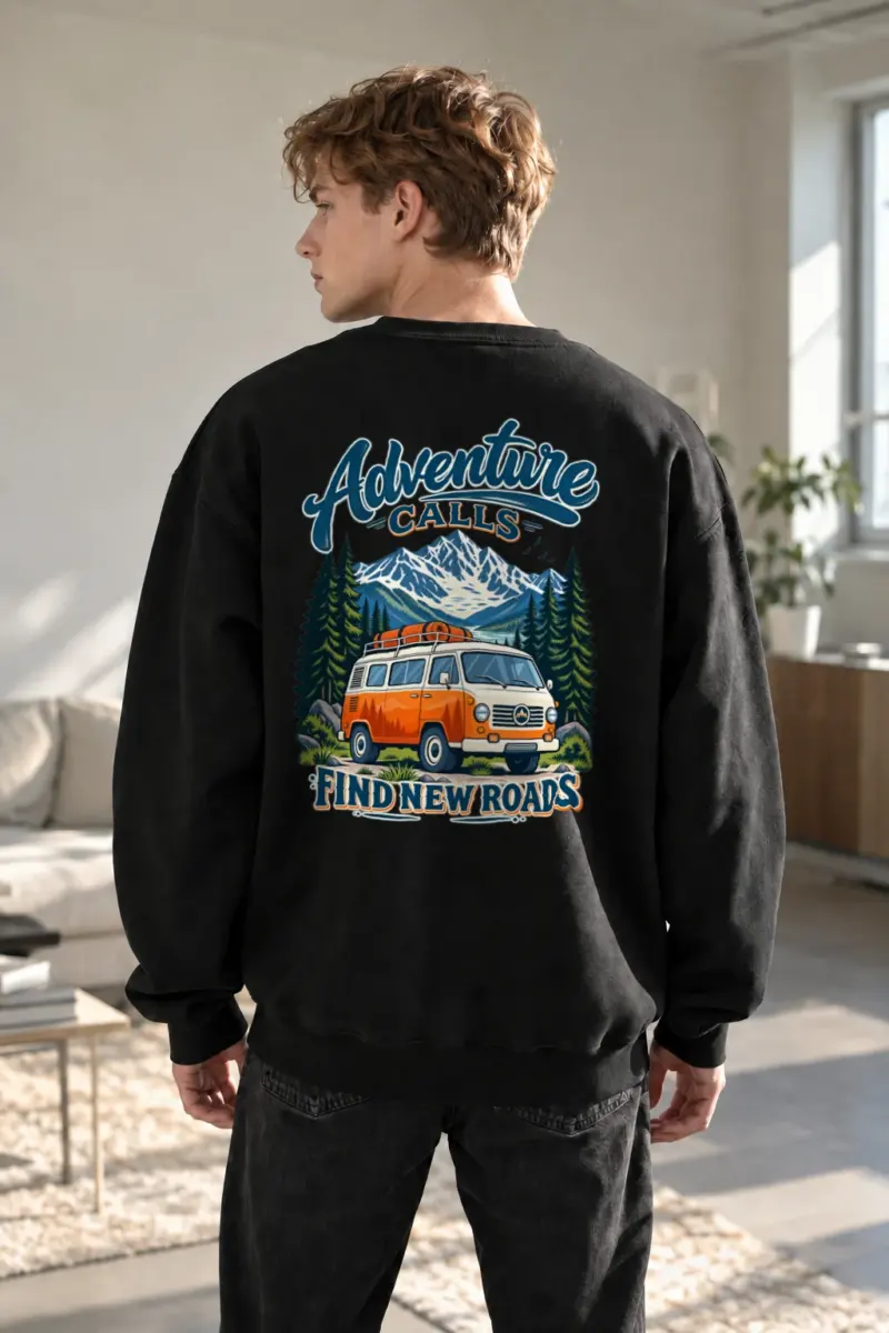 "Adventure Calls" Heavy Blend Unisex Crewneck Sweatshirt | Gildan 18000