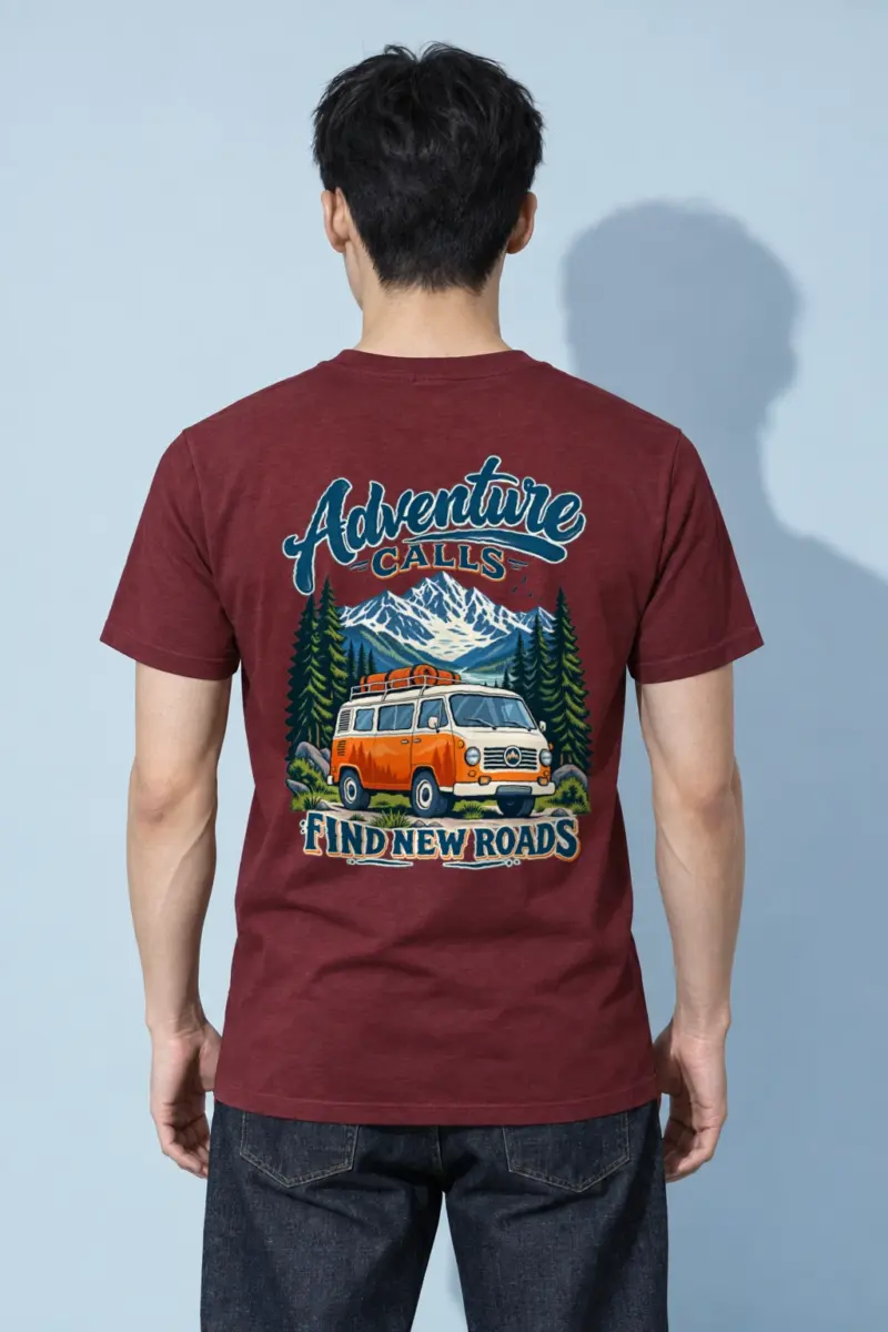 "Adventure Calls" Heavyweight Unisex Crewneck T-shirt