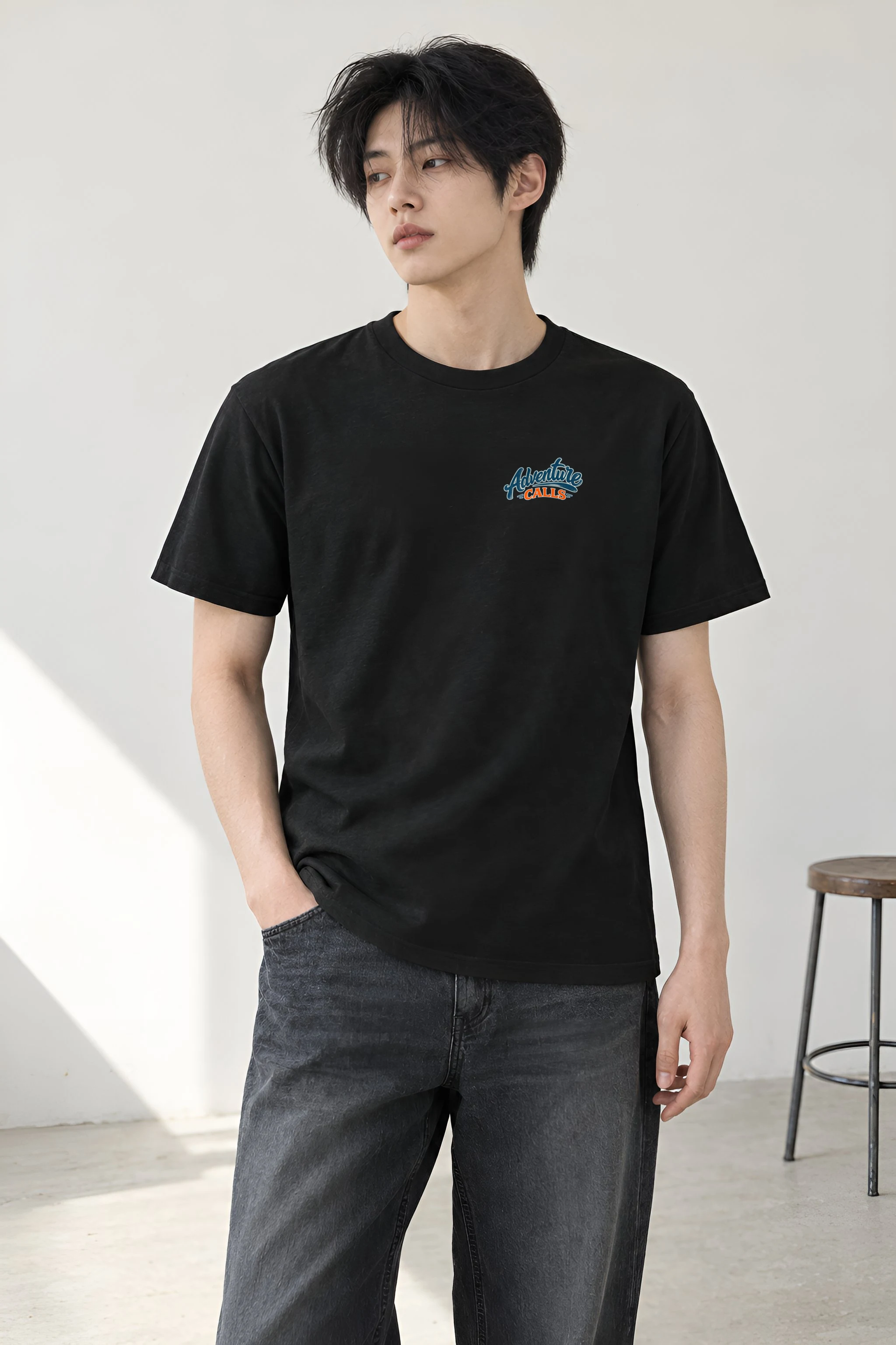 "Adventure Calls" Heavyweight Unisex Crewneck T-shirt