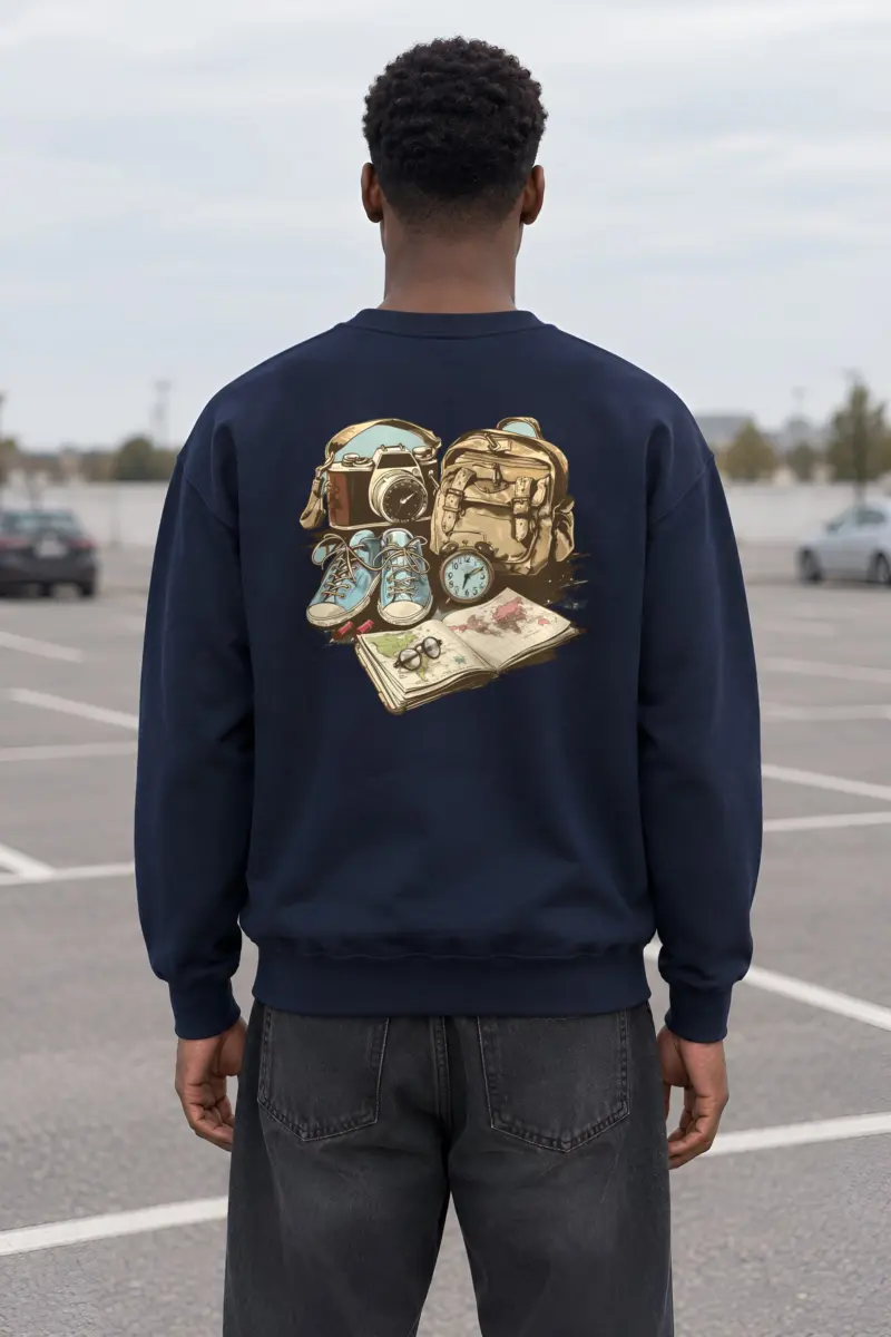 "Adventure Gear Map" Heavy Blend Unisex Crewneck Sweatshirt