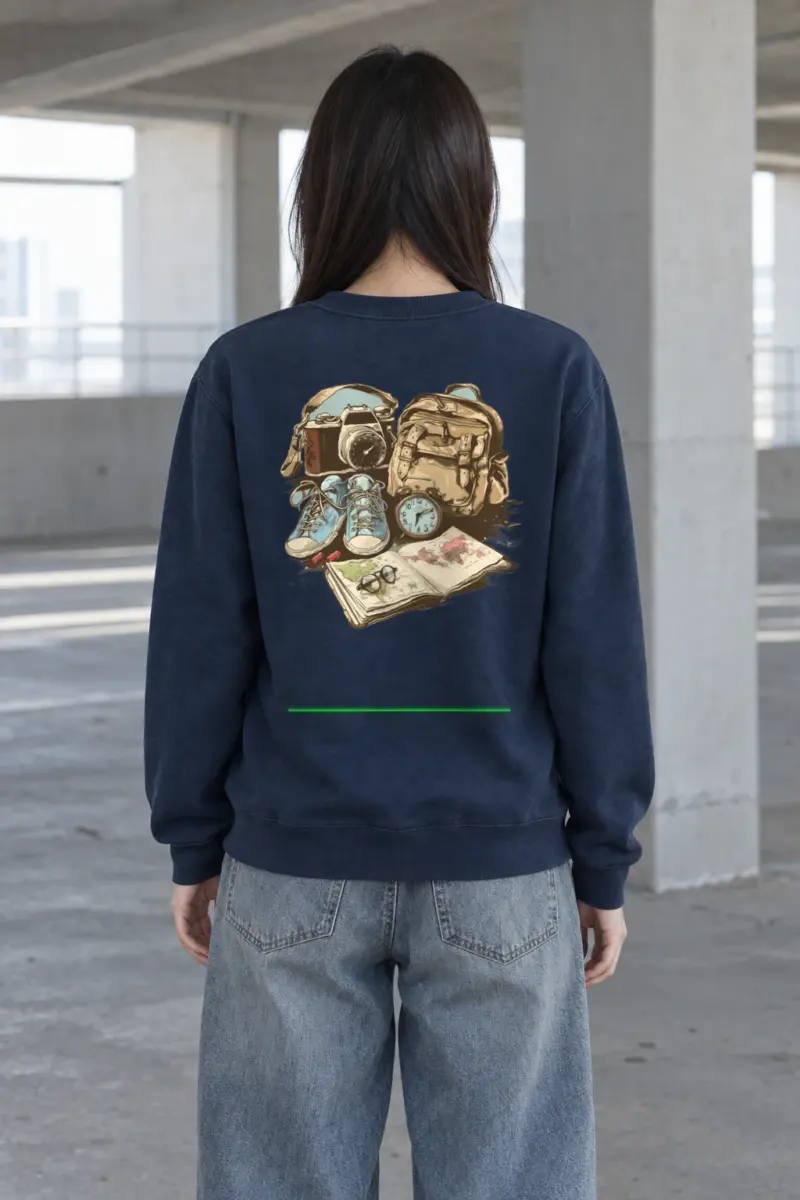"Adventure Gear Map" Heavy Blend Unisex Crewneck Sweatshirt | Gildan 18000