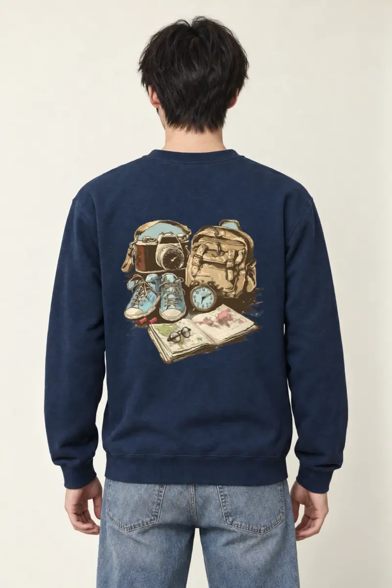 "Adventure Gear Map" Heavy Blend Unisex Crewneck Sweatshirt