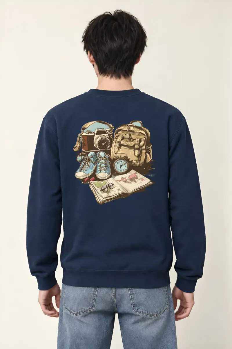 "Adventure Gear Map" Heavy Blend Unisex Crewneck Sweatshirt