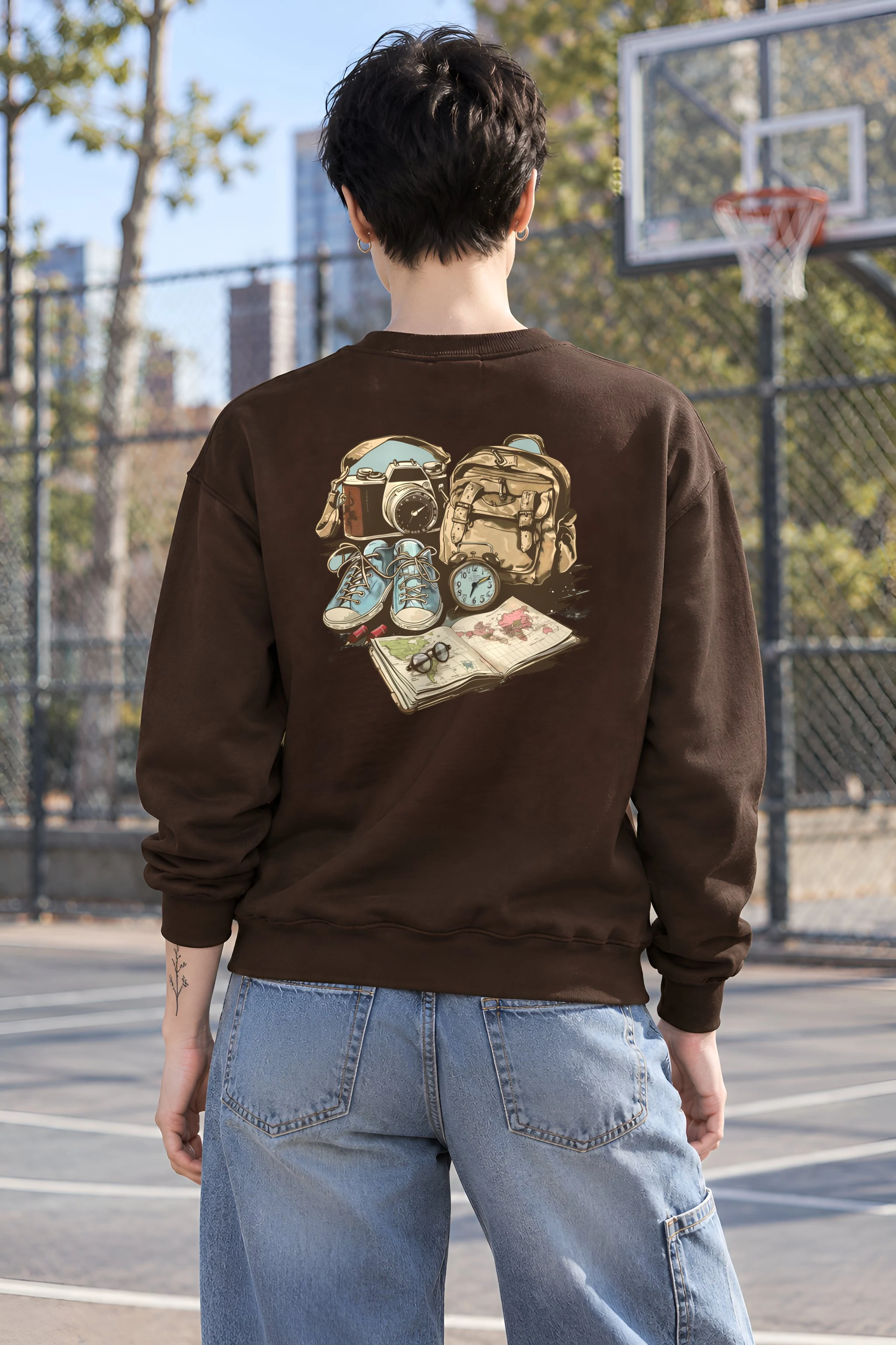 "Adventure Gear Map" 1 Crewneck Sweatshirt
