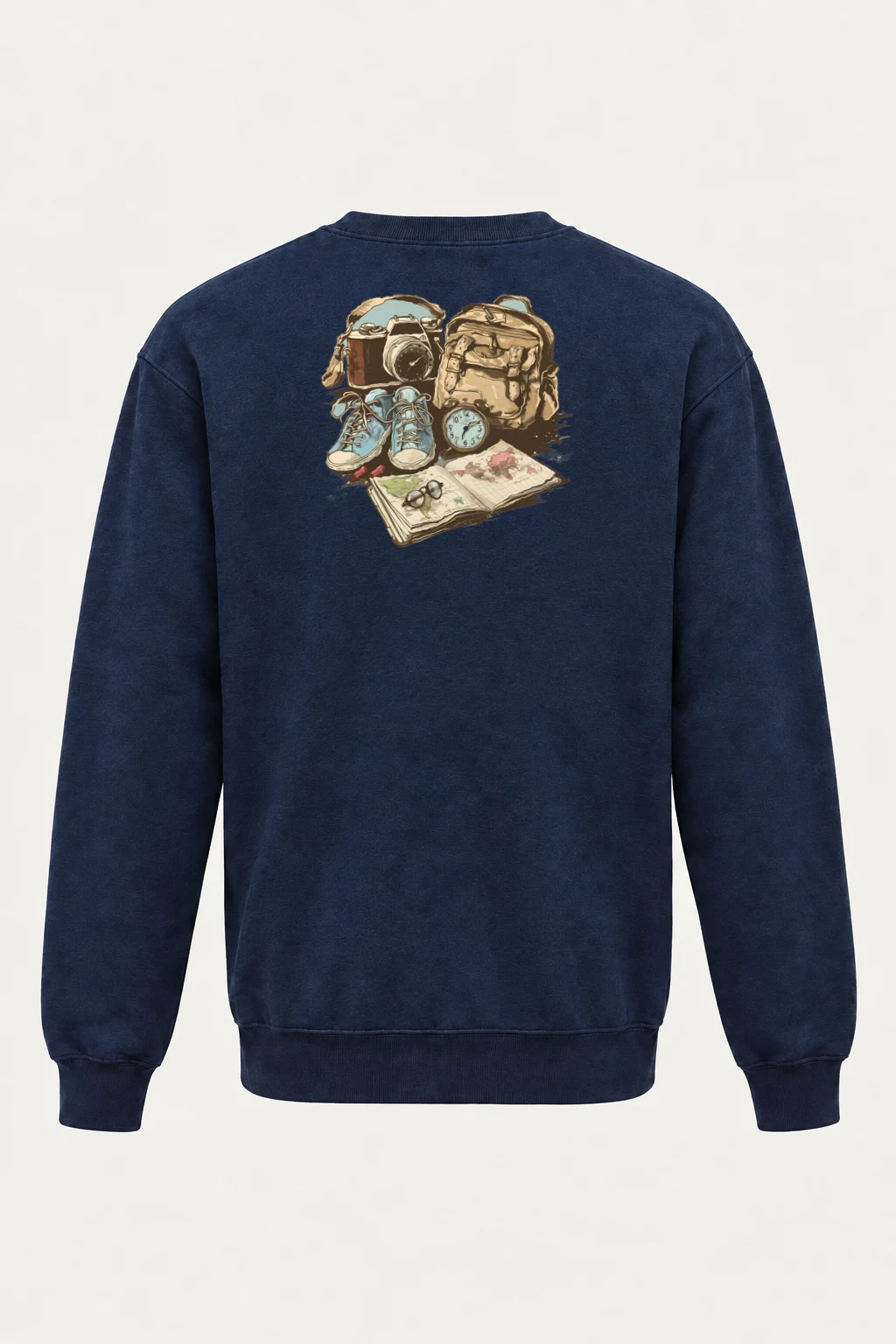 "Adventure Gear Map" Heavy Blend Unisex Crewneck Sweatshirt | Gildan 18000