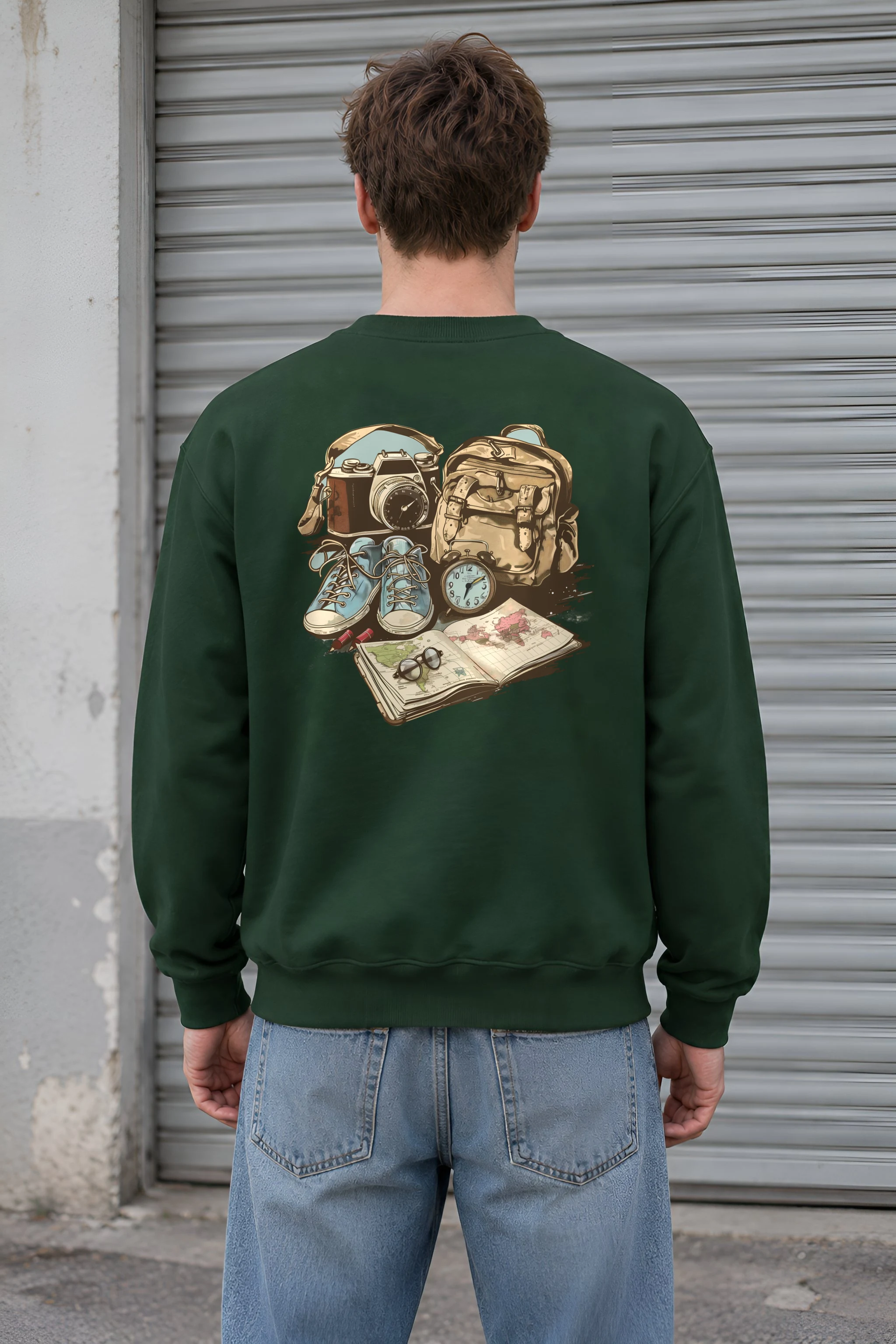 "Adventure Gear Map" 1 Crewneck Sweatshirt