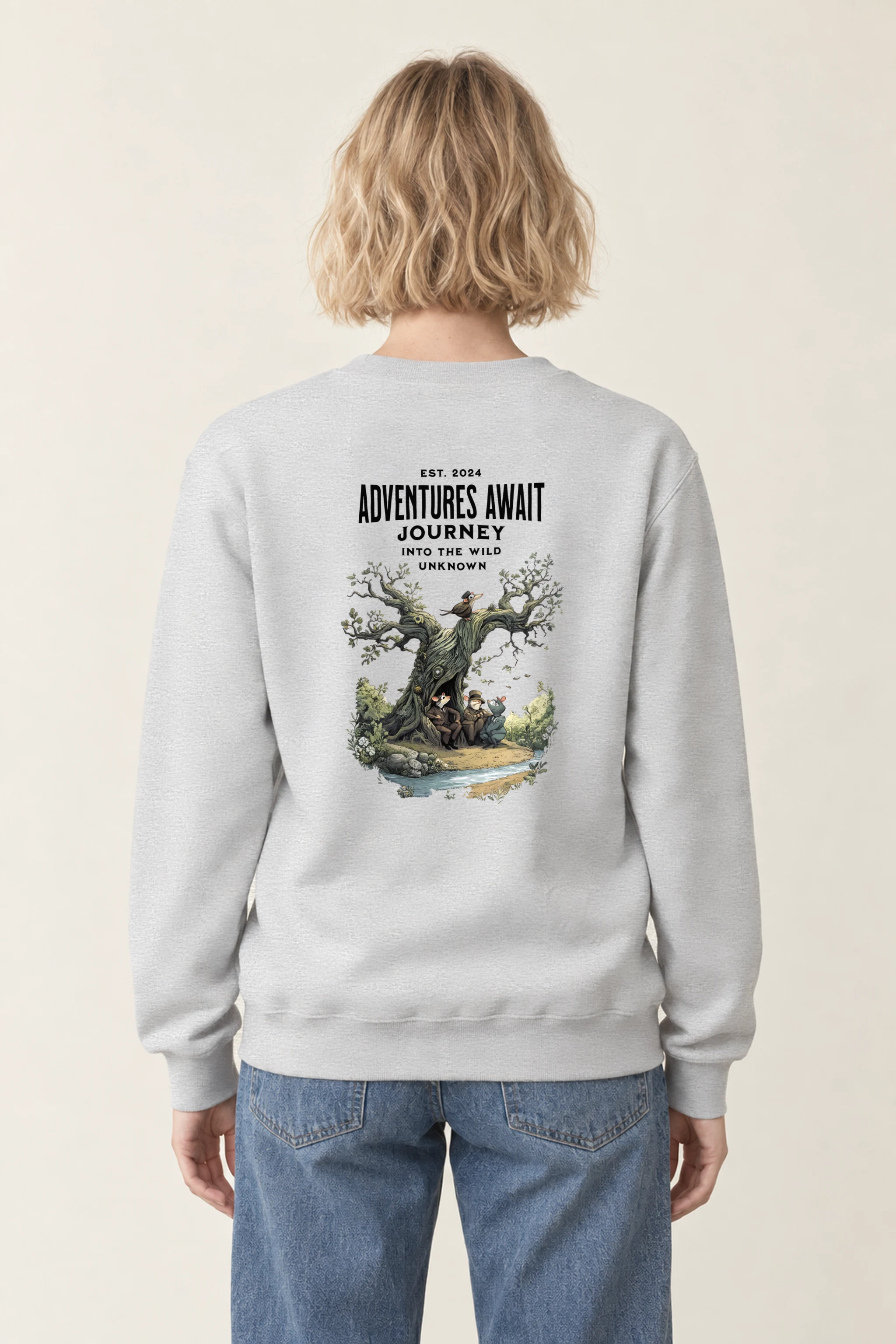 "Adventures Await" 1 Crewneck Sweatshirt