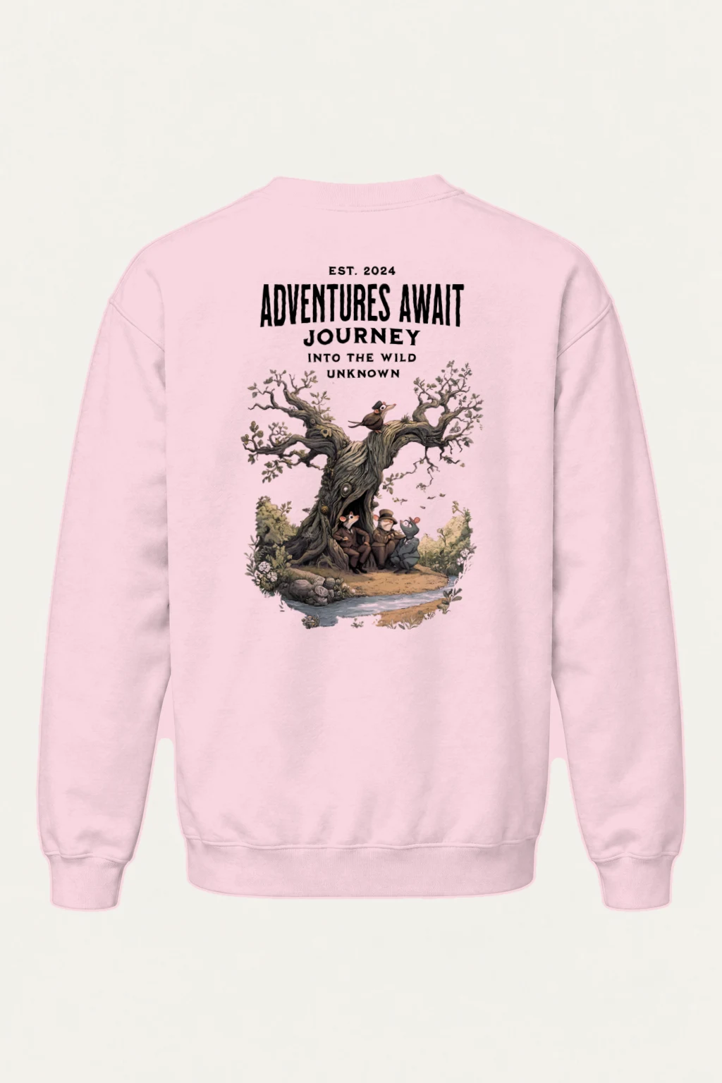 "Adventures Await" Heavy Blend Unisex Crewneck Sweatshirt | Gildan 18000