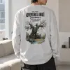 "Adventures Await" Unisex Longsleeve T-shirt | Gildan 2400