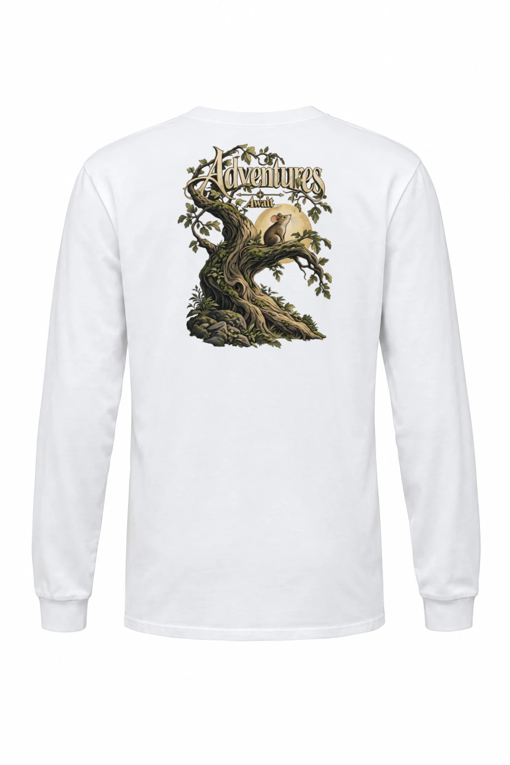 "Adventures Await" Unisex Longsleeve T-shirt | Gildan 2400