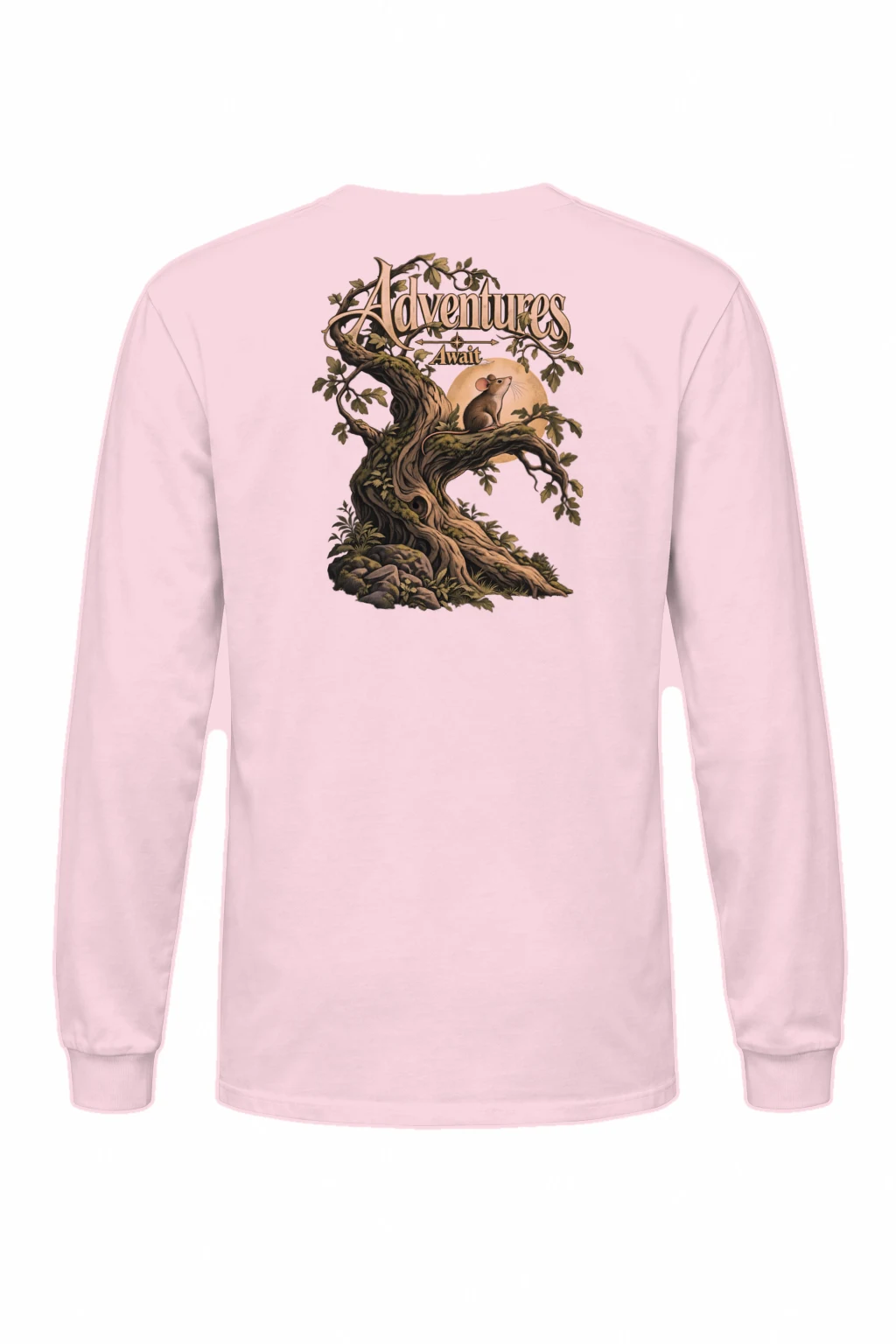 "Adventures Await" Unisex Longsleeve T-shirt | Gildan 2400