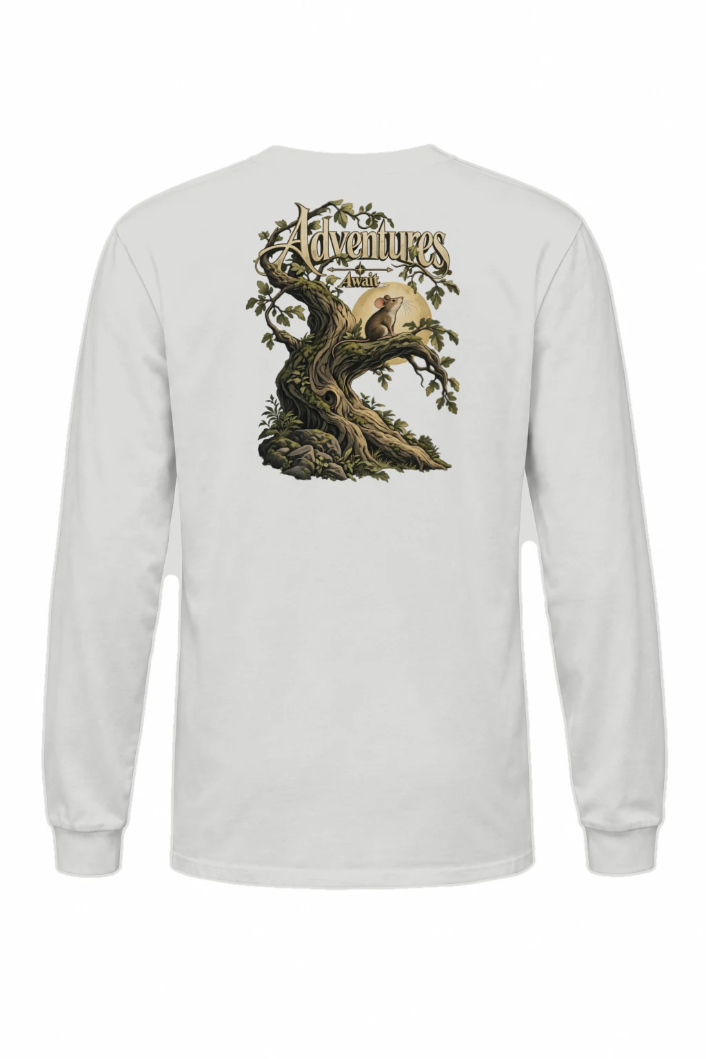 "Adventures Await" Unisex Longsleeve T-shirt | Gildan 2400