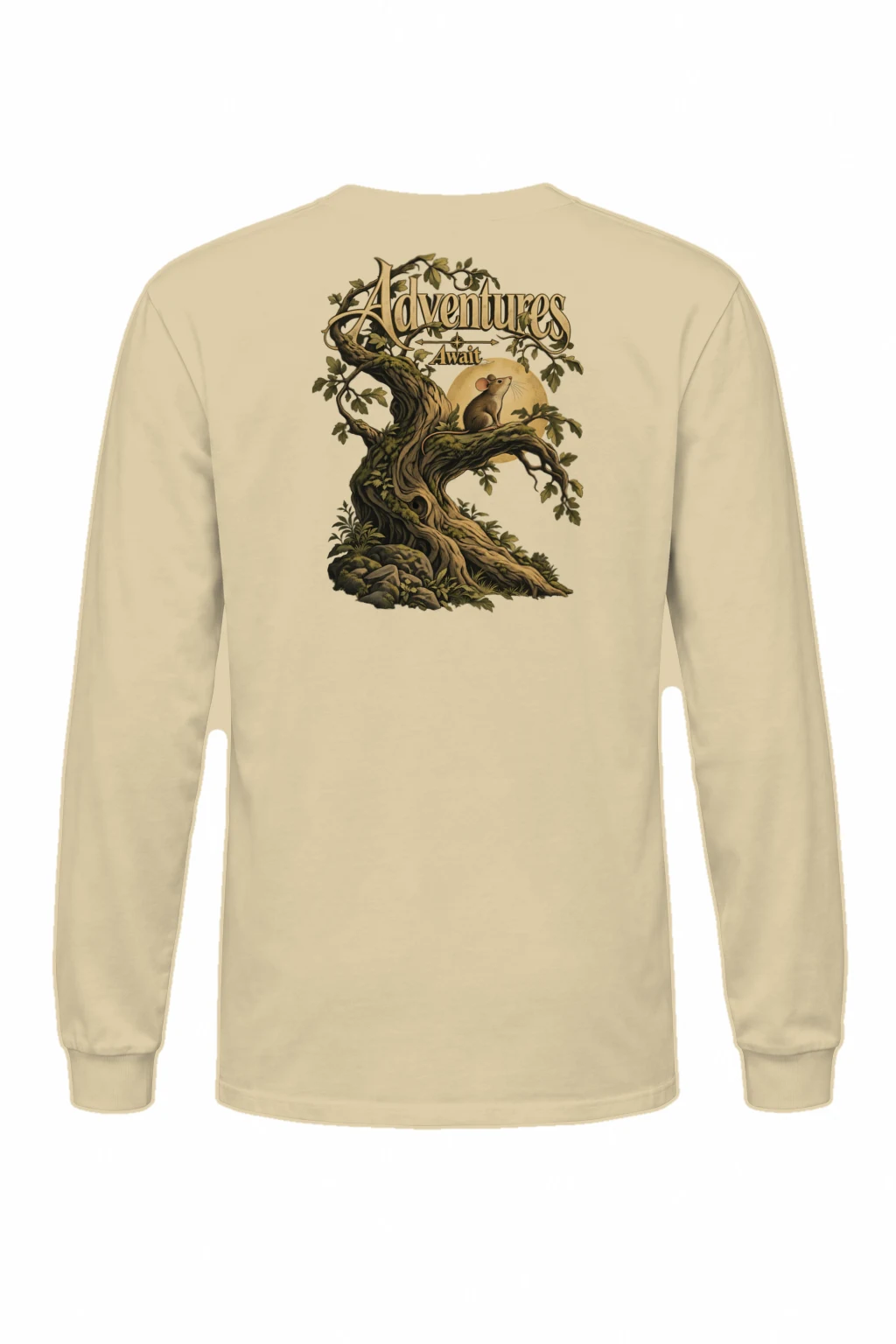 "Adventures Await" Unisex Longsleeve T-shirt | Gildan 2400