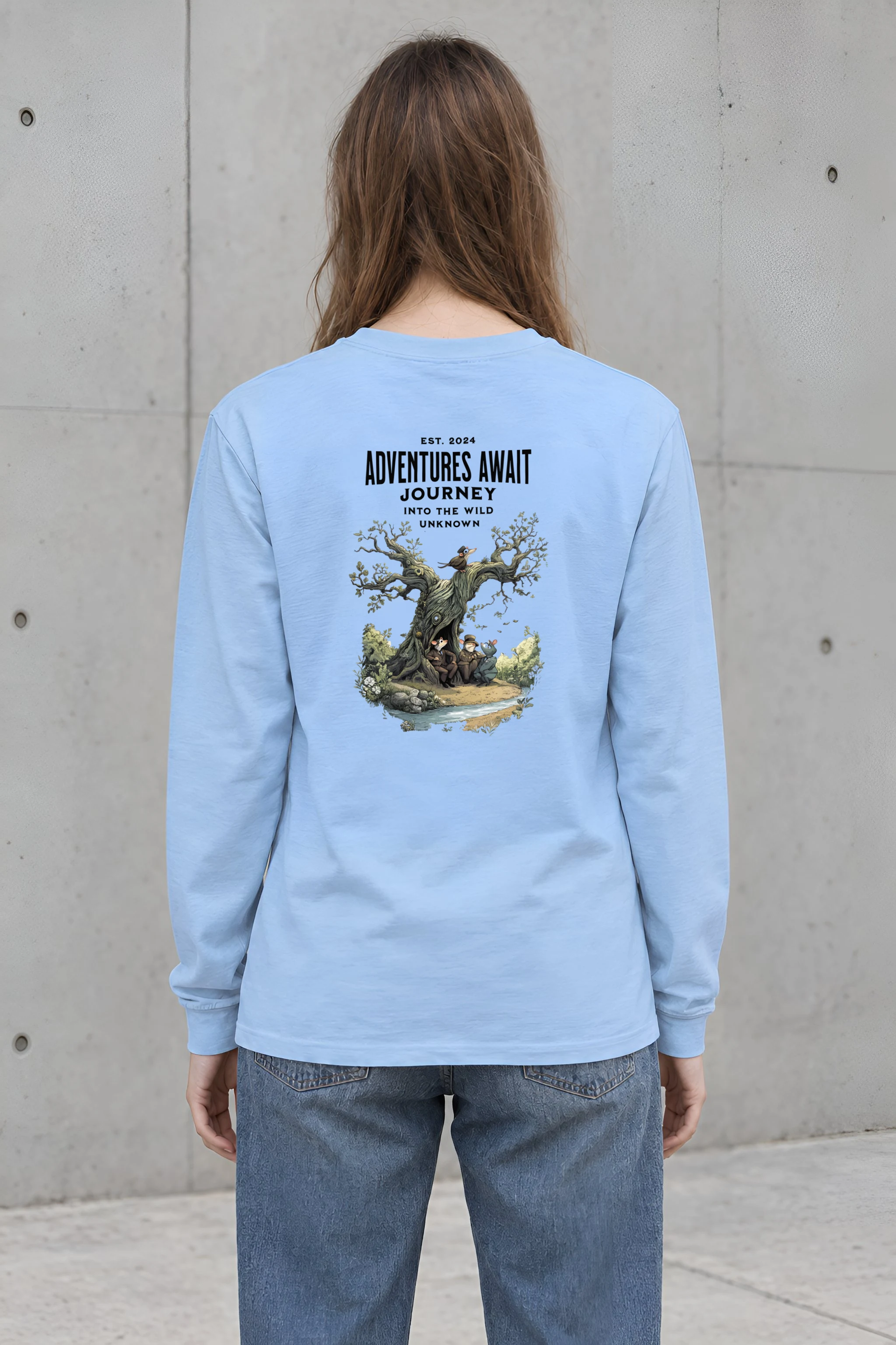 "Adventures Await" Unisex Longsleeve T-shirt