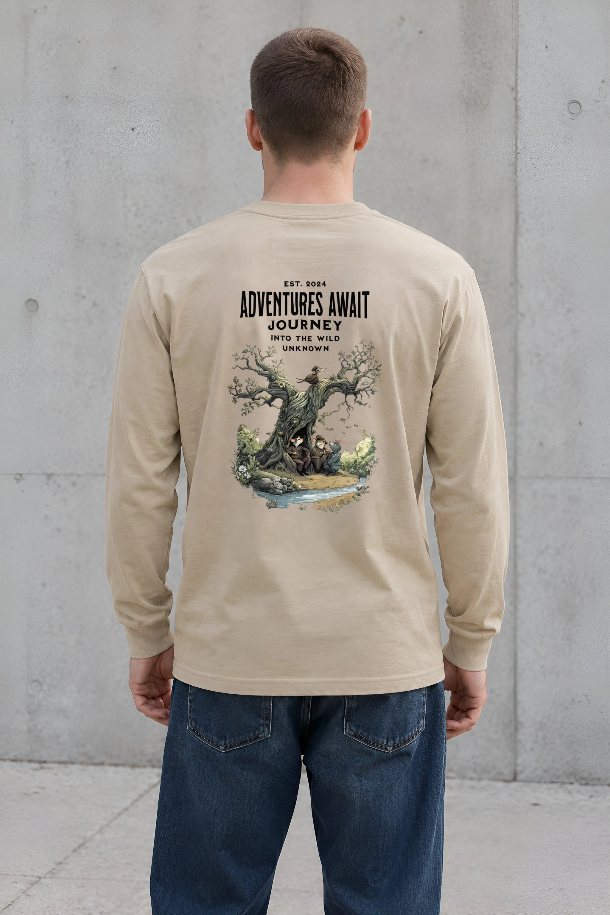"Adventures Await" Unisex Longsleeve T-shirt