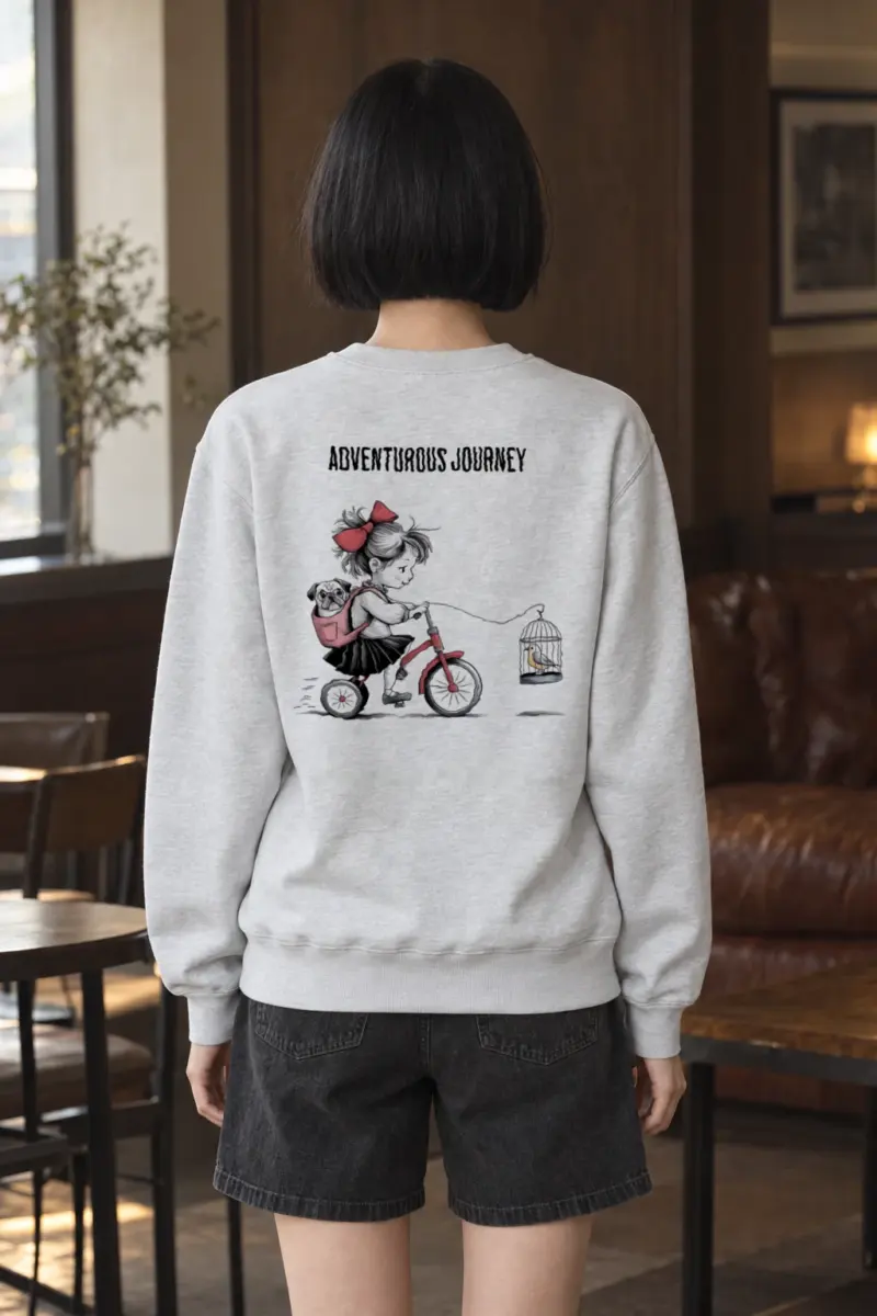 "Adventurous Journey" Heavy Blend Unisex Crewneck Sweatshirt | Gildan 18000