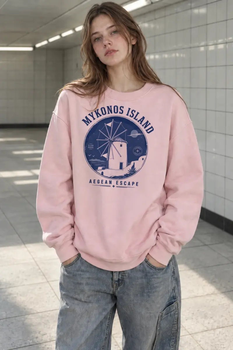"Aegean Escape" Heavy Blend Unisex Crewneck Sweatshirt | Gildan 18000