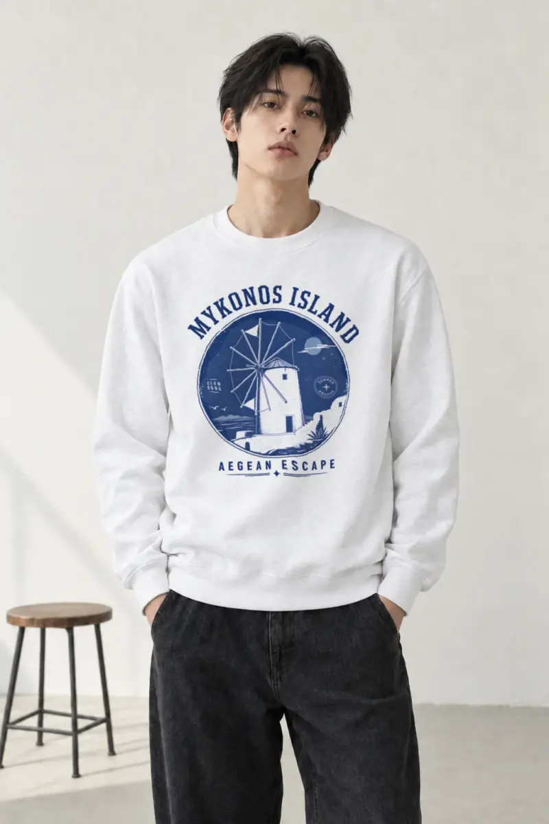 "Aegean Escape" Heavy Blend Unisex Crewneck Sweatshirt