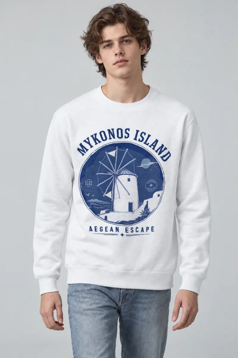 "Aegean Escape" Heavy Blend Unisex Crewneck Sweatshirt