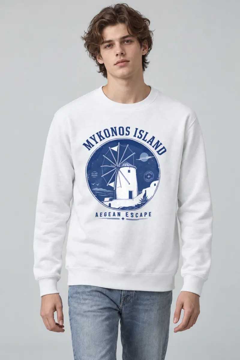 "Aegean Escape" Heavy Blend Unisex Crewneck Sweatshirt