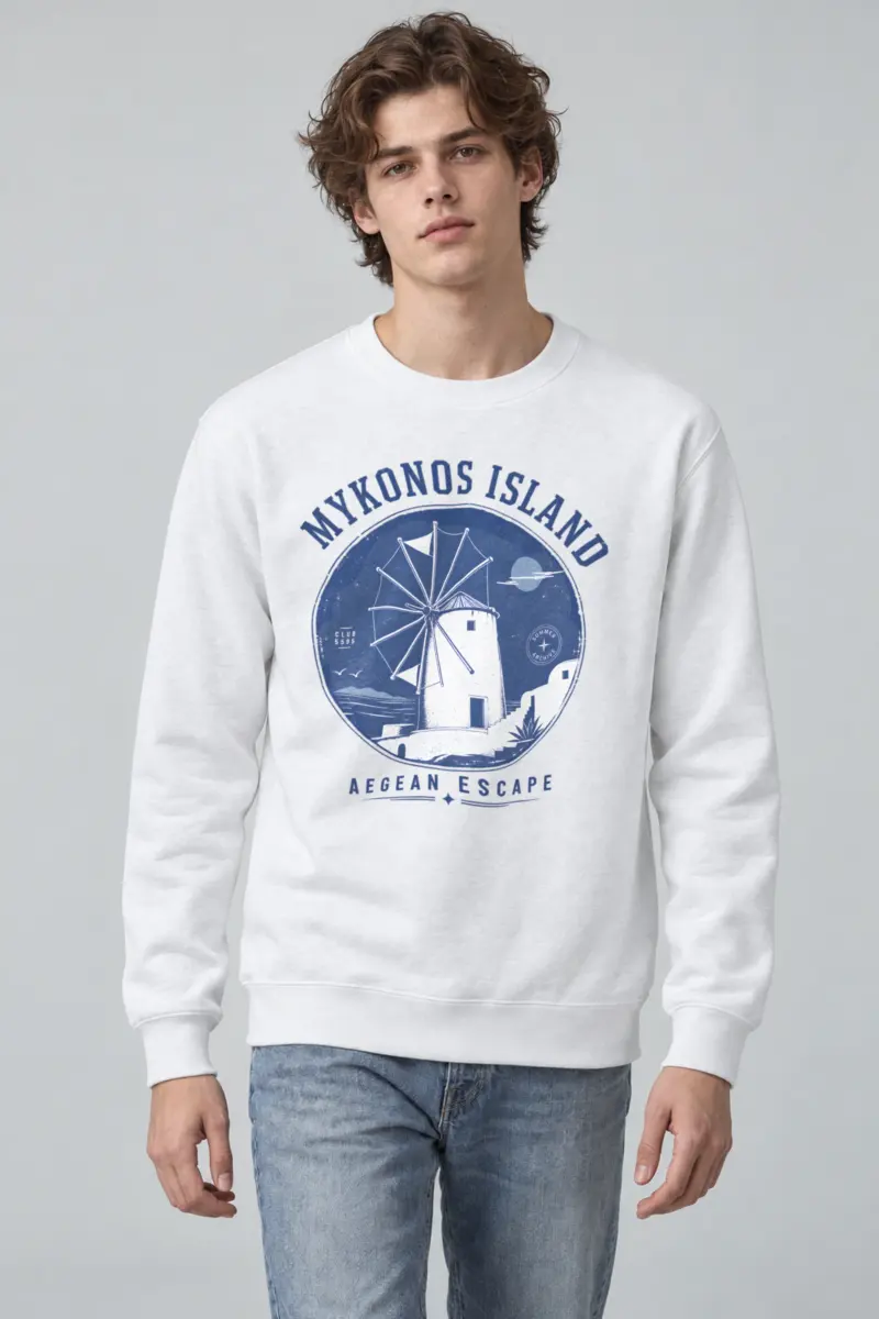 "Aegean Escape" Heavy Blend Unisex Crewneck Sweatshirt