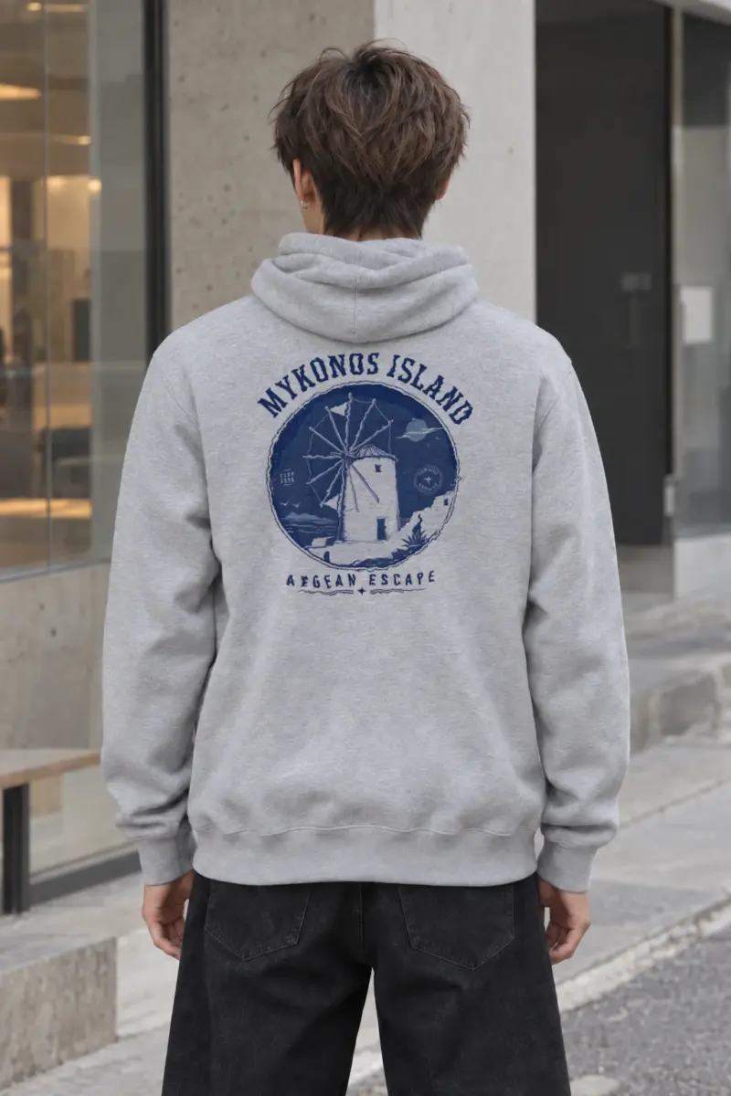"Aegean Escape" Heavy Blend Unisex Pullover Hoodie