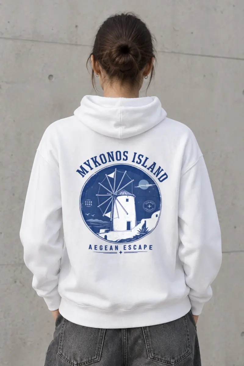 "Aegean Escape" Heavy Blend Unisex Pullover Hoodie