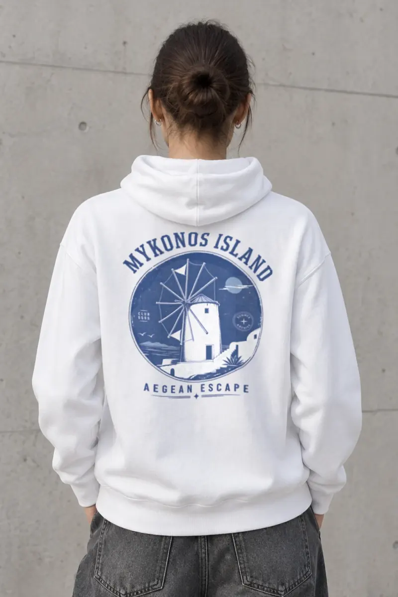 "Aegean Escape" Heavy Blend Unisex Pullover Hoodie