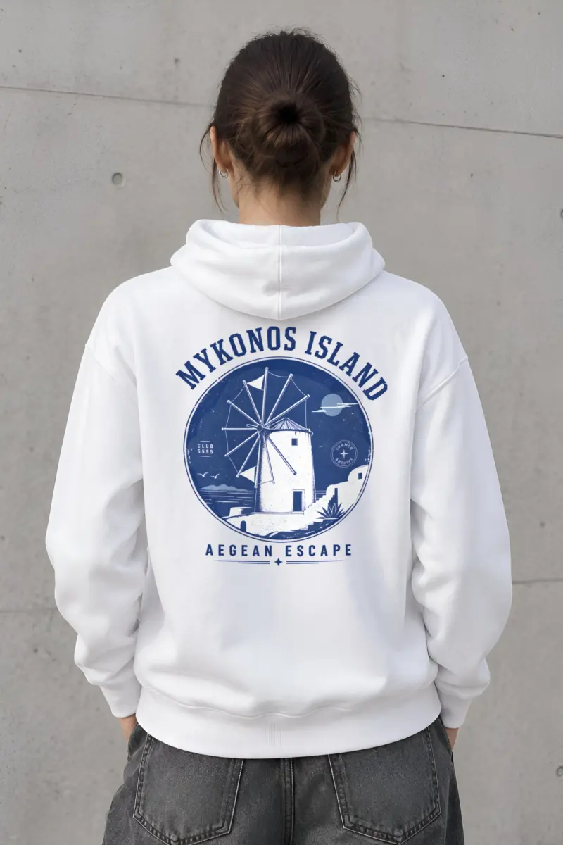 "Aegean Escape" Heavy Blend Unisex Pullover Hoodie