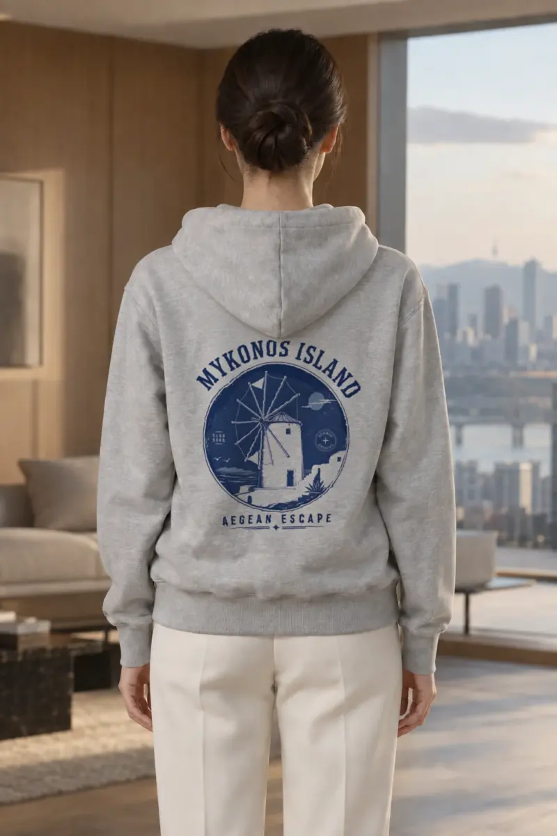 "Aegean Escape" Heavy Blend Unisex Pullover Hoodie | Gildan 18500