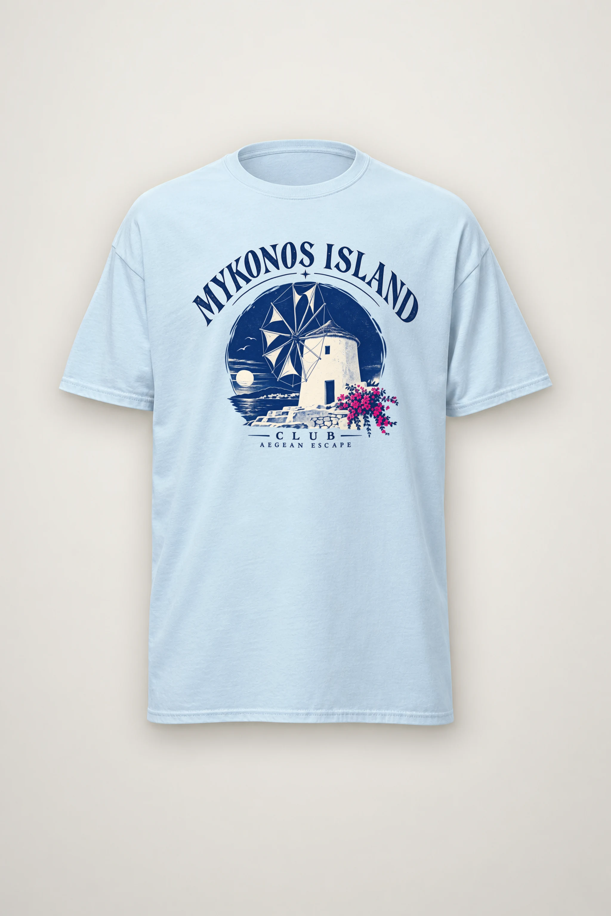 "Aegean Escape" Heavyweight Unisex Crewneck T-shirt