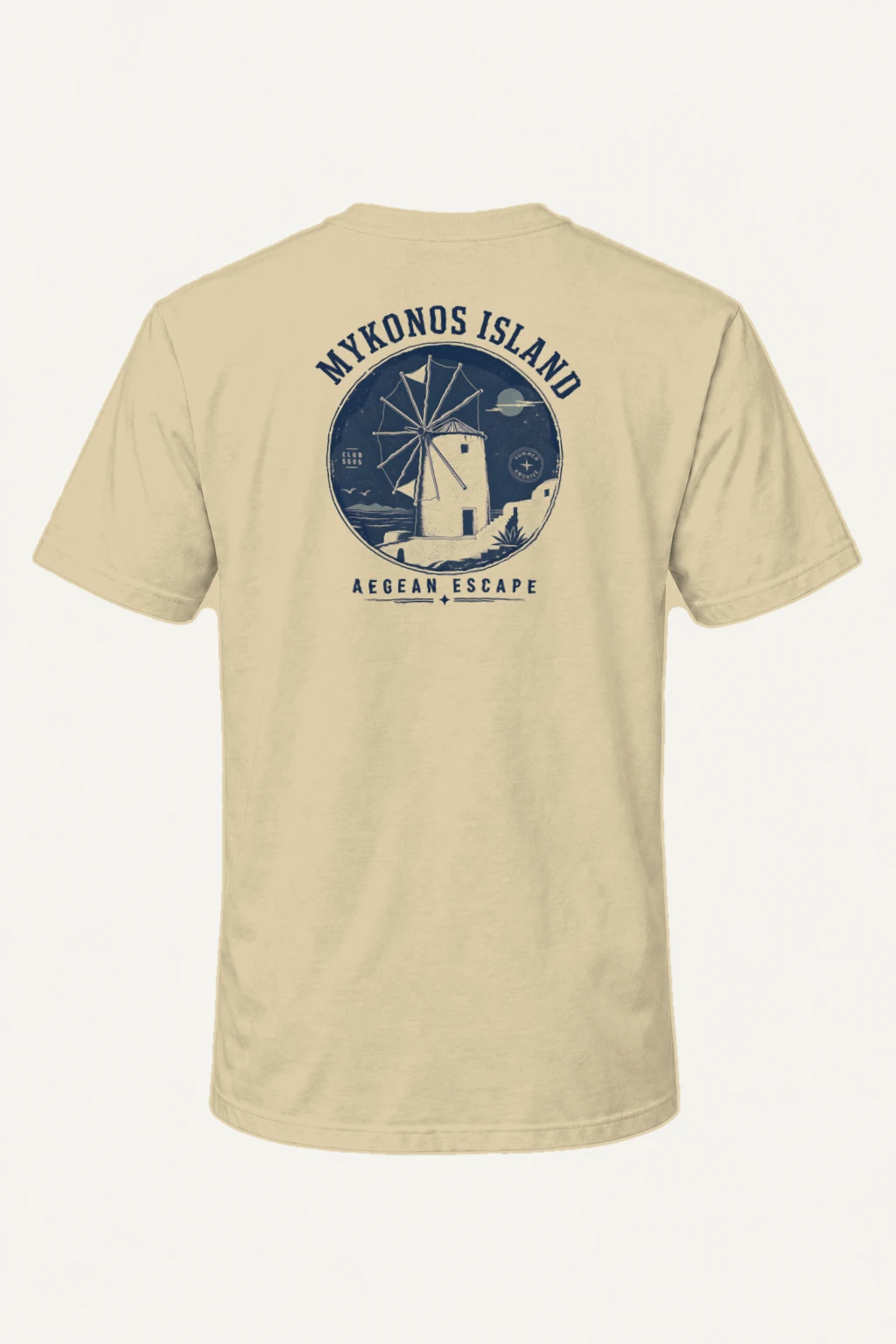 "Aegean Escape" Heavyweight Unisex Crewneck T-shirt | Gildan 5000