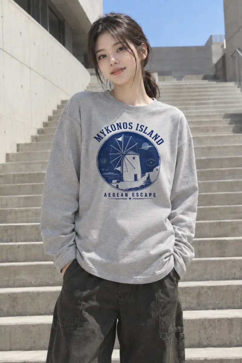"Aegean Escape" Unisex Longsleeve T-shirt | Gildan 2400