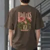 "After Closing Dahlias" Men's Oversized Heavyweight Crewneck T-Shirt