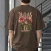 "After Closing Dahlias" Men's Oversized Heavyweight Crewneck T-Shirt