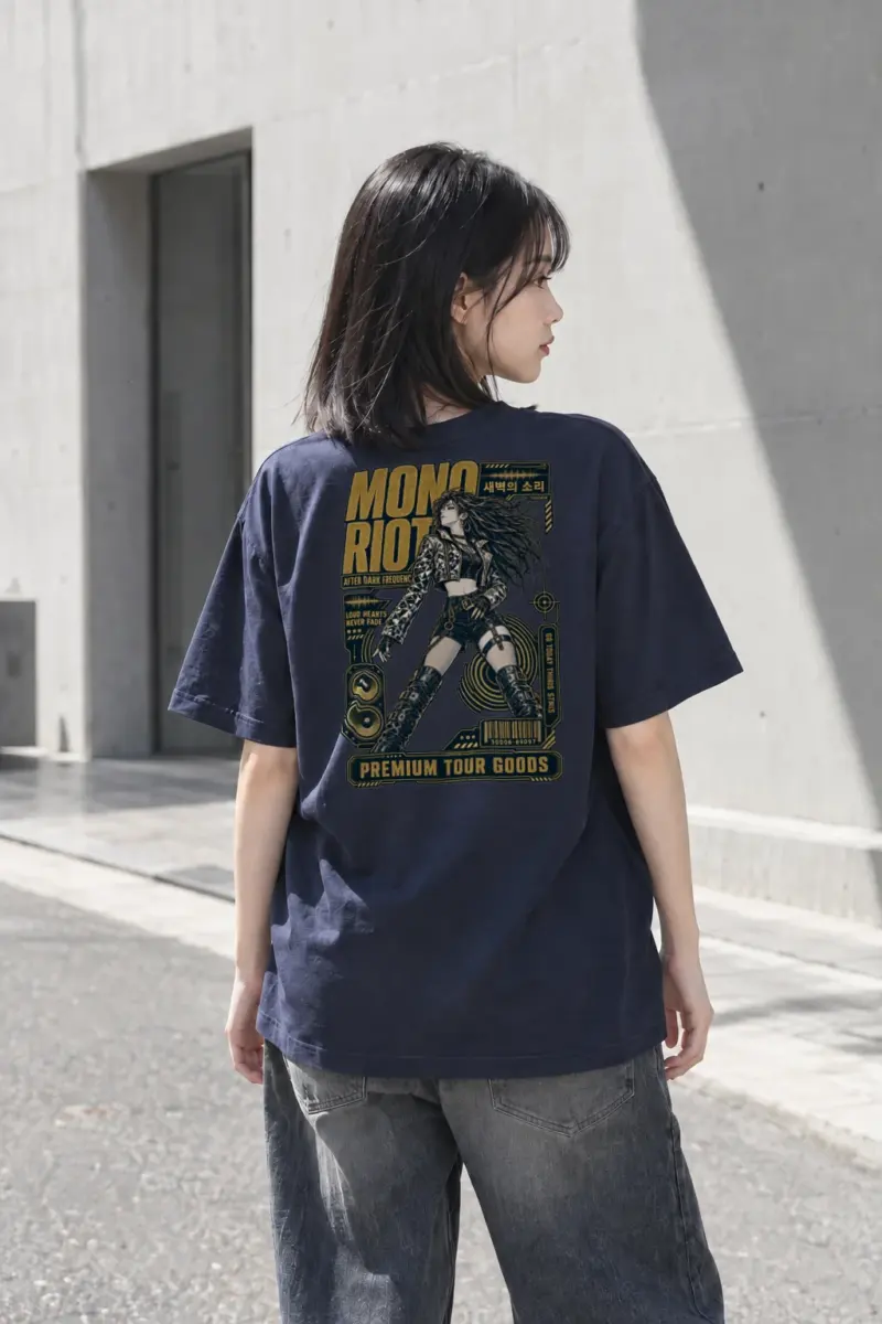 "After Dark Frequency" Heavyweight Unisex Crewneck T-shirt | Gildan 5000
