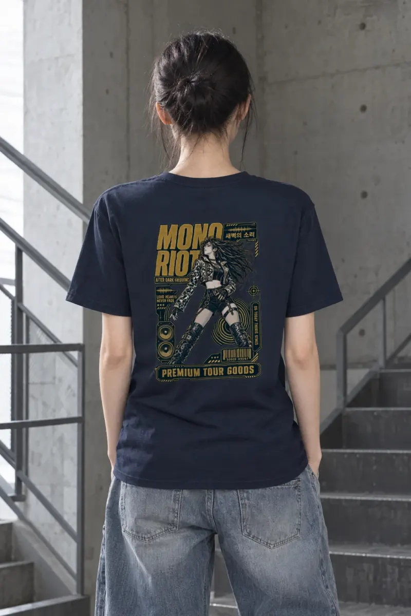 "After Dark Frequency" Heavyweight Unisex Crewneck T-shirt
