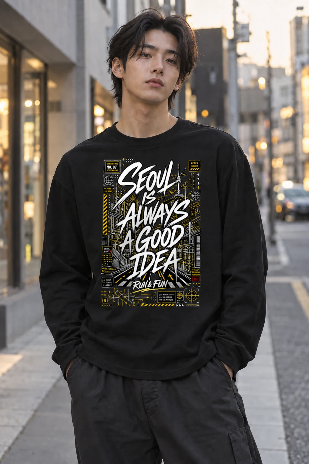 "After Hours Seoul" Unisex Longsleeve T-shirt | Gildan 2400