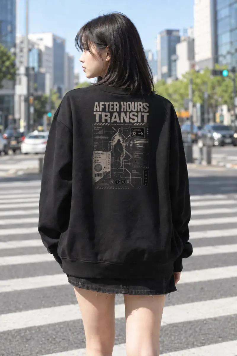 "After Hours Transit" Heavy Blend Unisex Crewneck Sweatshirt | Gildan 18000