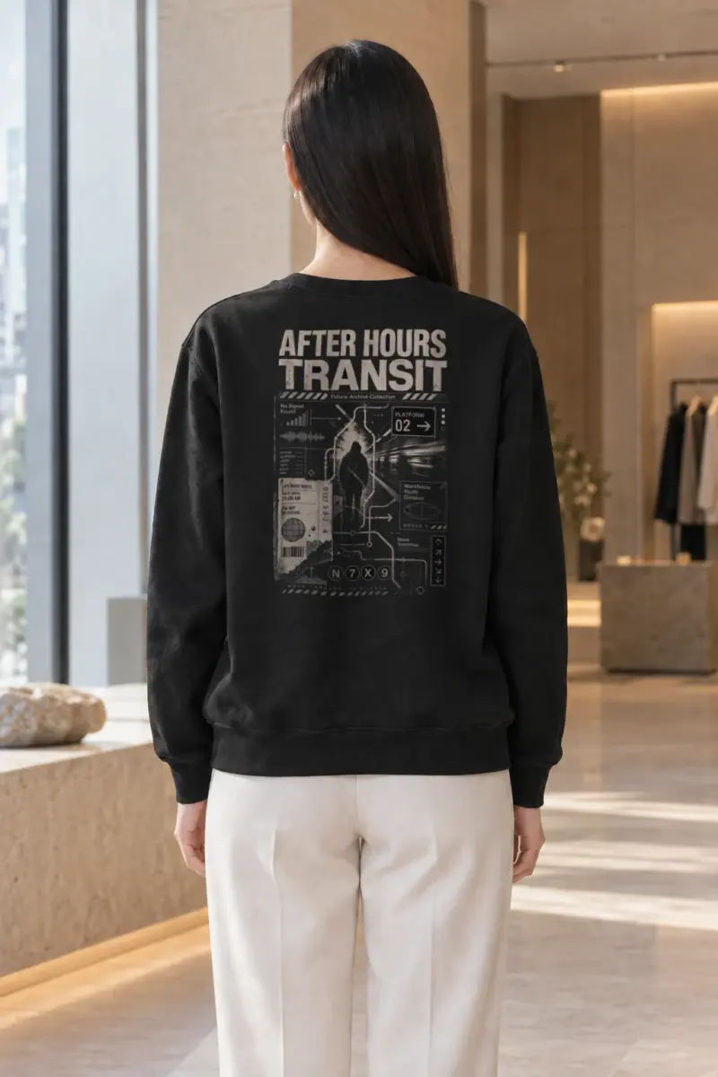 "After Hours Transit" Heavy Blend Unisex Crewneck Sweatshirt | Gildan 18000