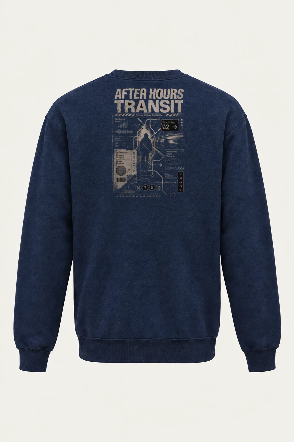 "After Hours Transit" Heavy Blend Unisex Crewneck Sweatshirt | Gildan 18000