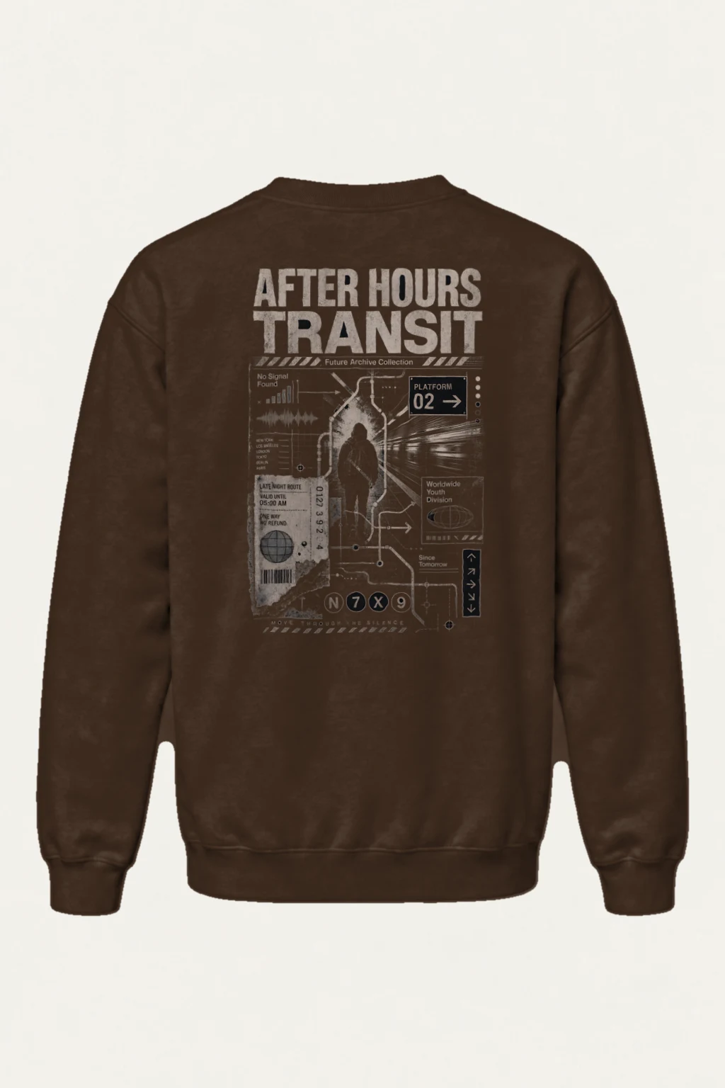 "After Hours Transit" Heavy Blend Unisex Crewneck Sweatshirt | Gildan 18000