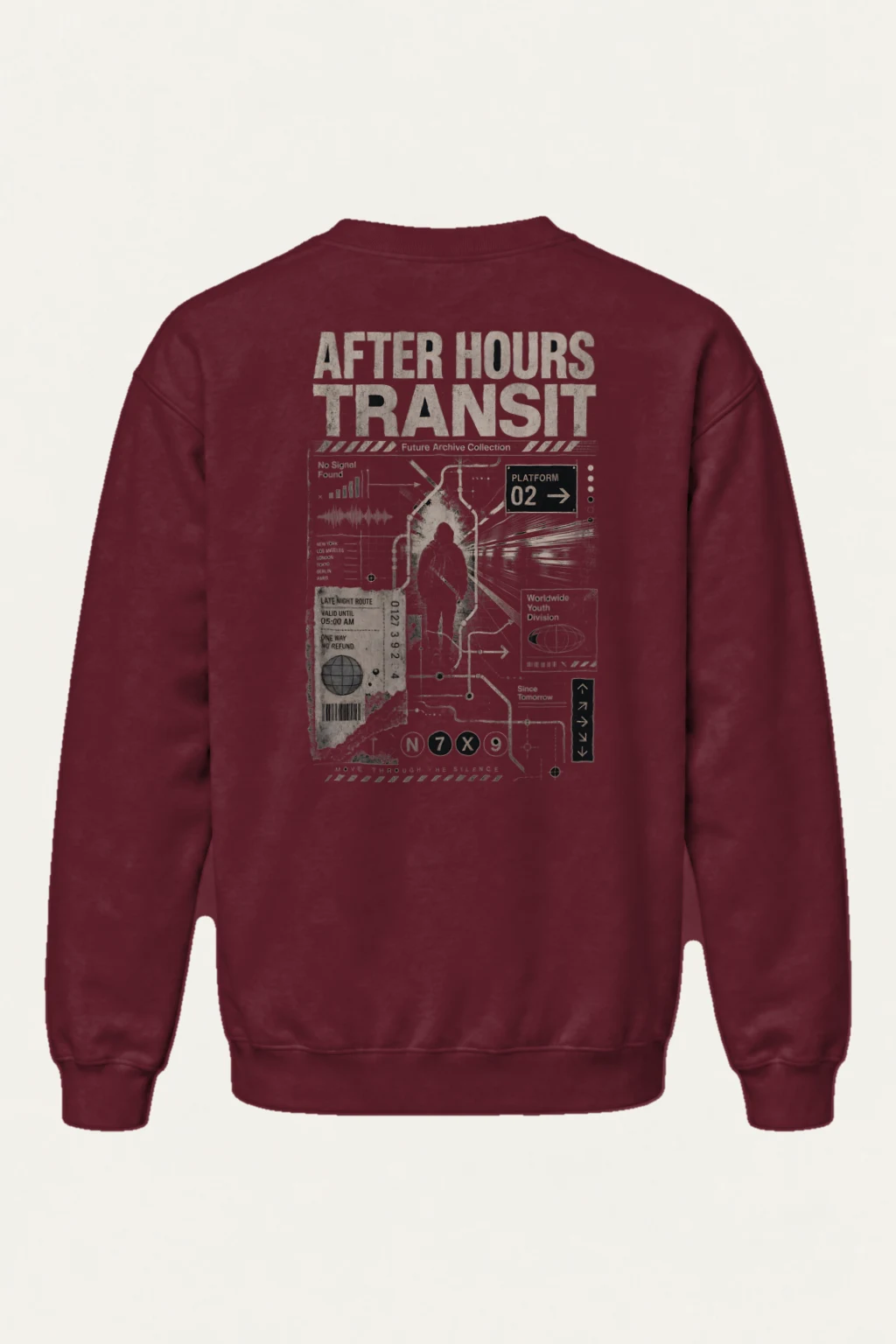 "After Hours Transit" Heavy Blend Unisex Crewneck Sweatshirt | Gildan 18000