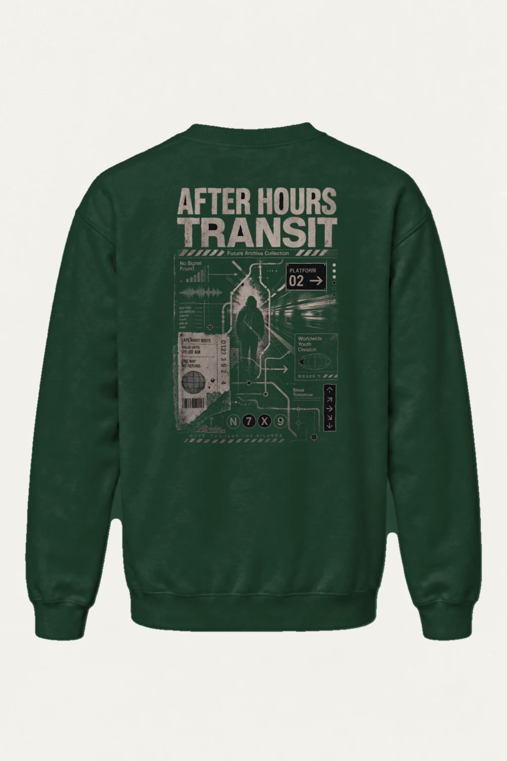 "After Hours Transit" Heavy Blend Unisex Crewneck Sweatshirt | Gildan 18000